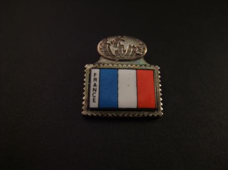 Frankrijk ( France ) vlag met kroon